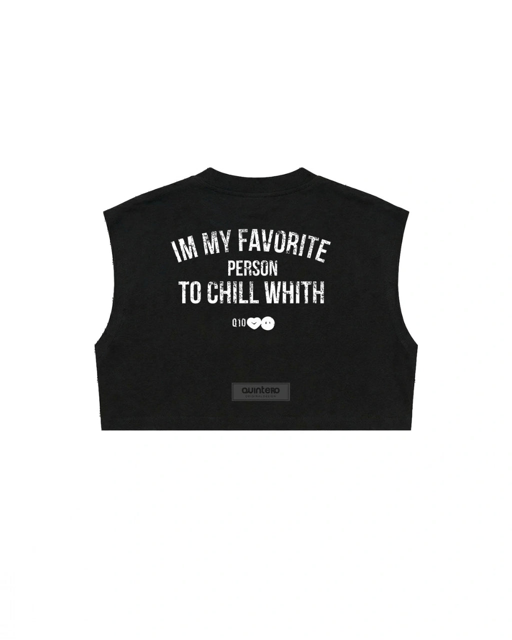 Oversize Crop Top Love The Process Negro