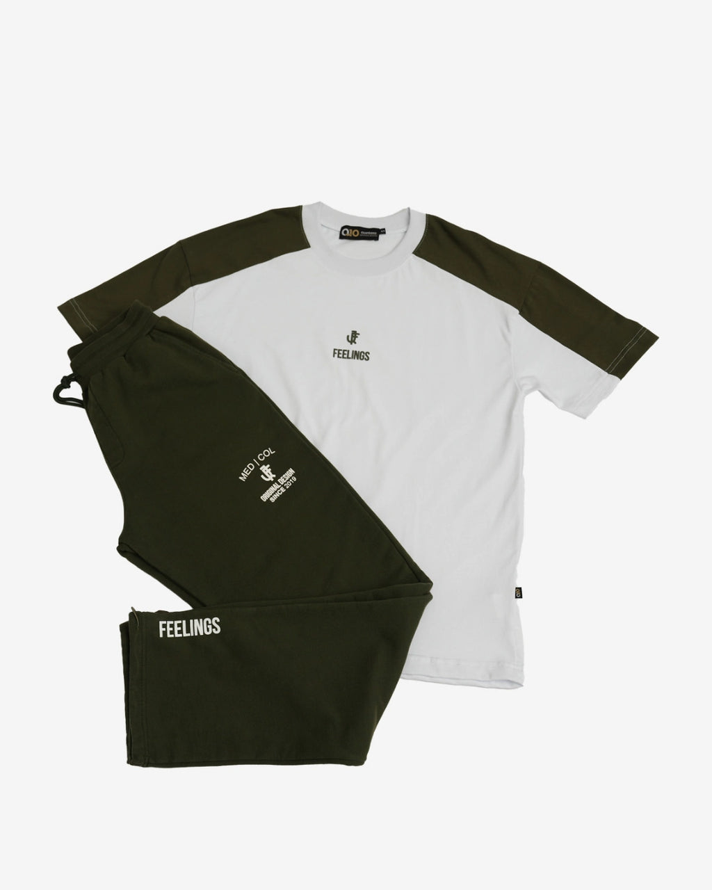 Camiseta Feelings Verde y Blanca