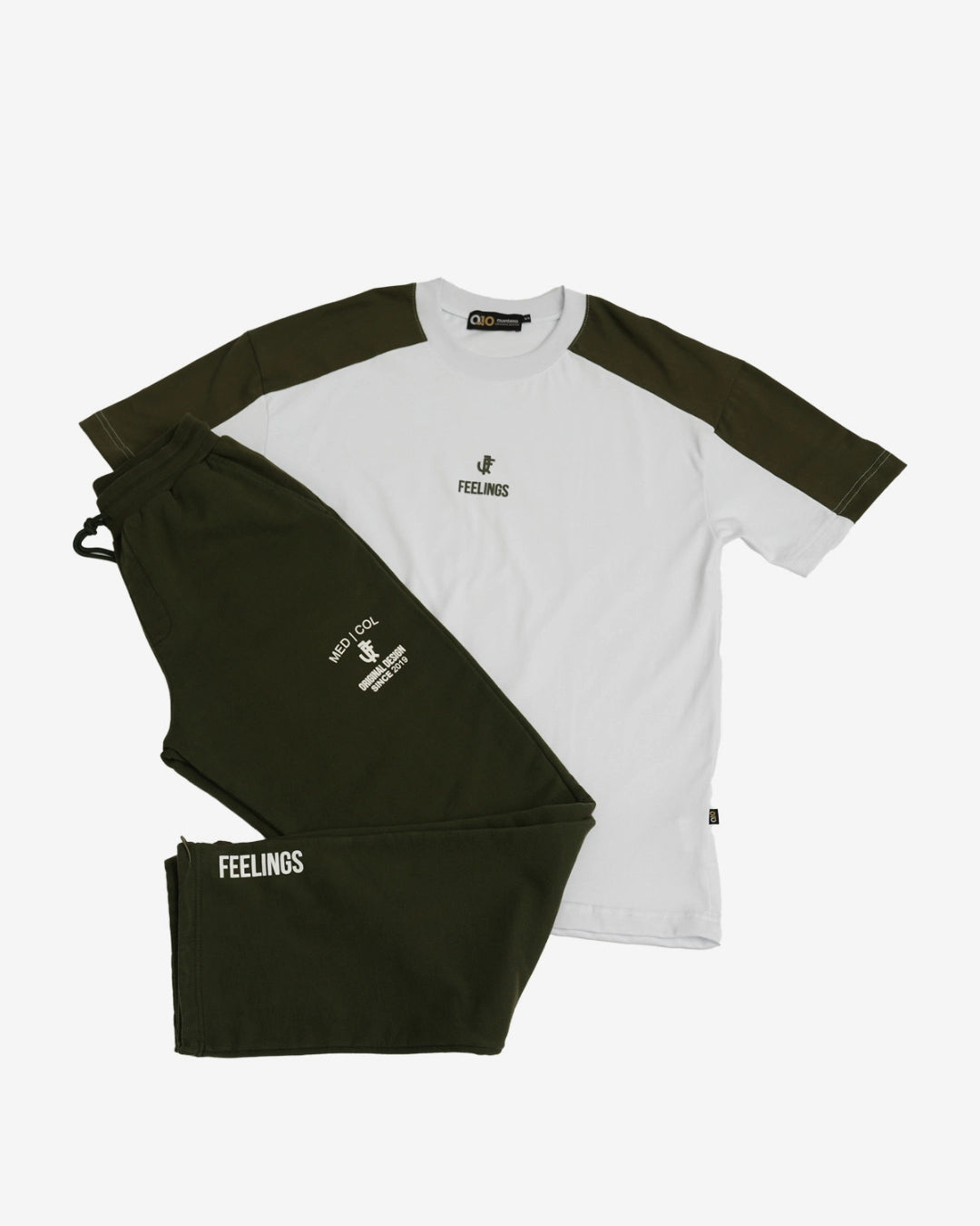 Camiseta Feelings Verde y Blanca