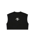 Oversize Crop Top Love The Process Negro