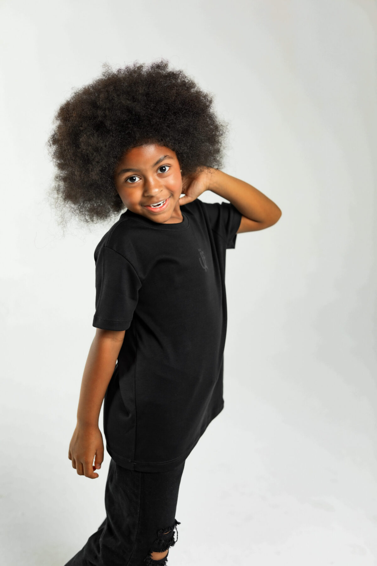 TSHIRT KIDS JFQ Black - Imagen 3