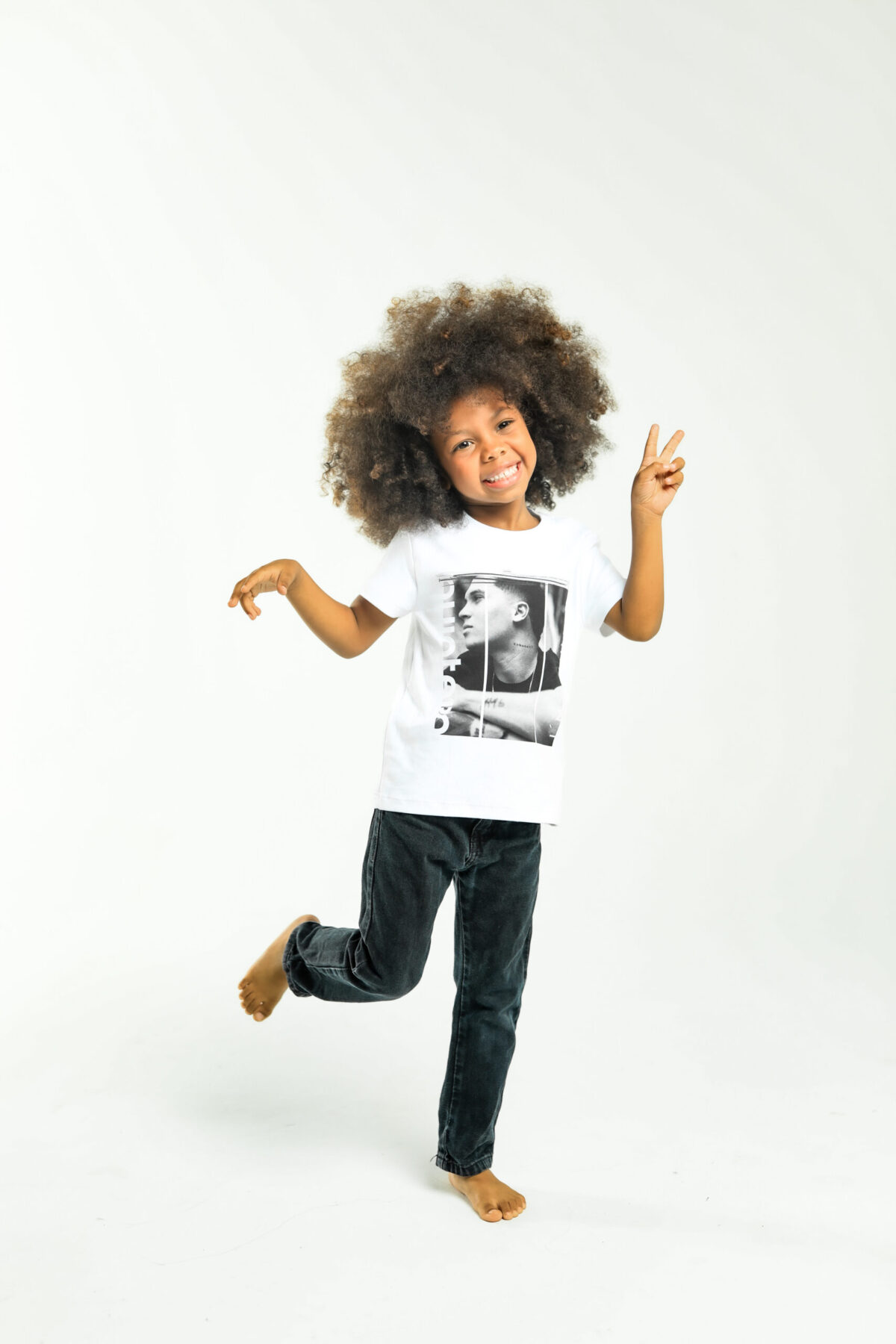 TSHIRT KIDS Q10 White - Imagen 5