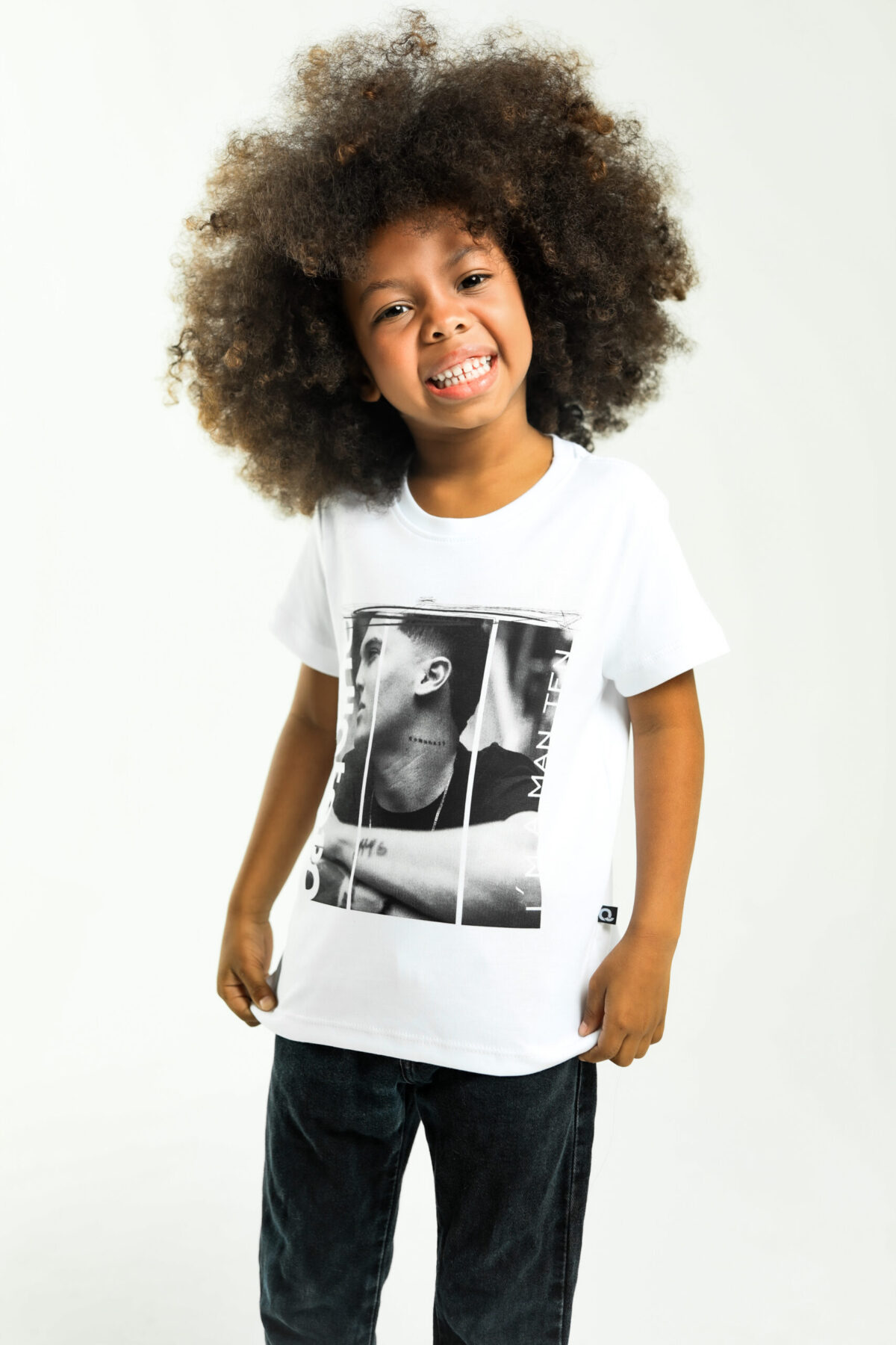 TSHIRT KIDS Q10 White - Imagen 3