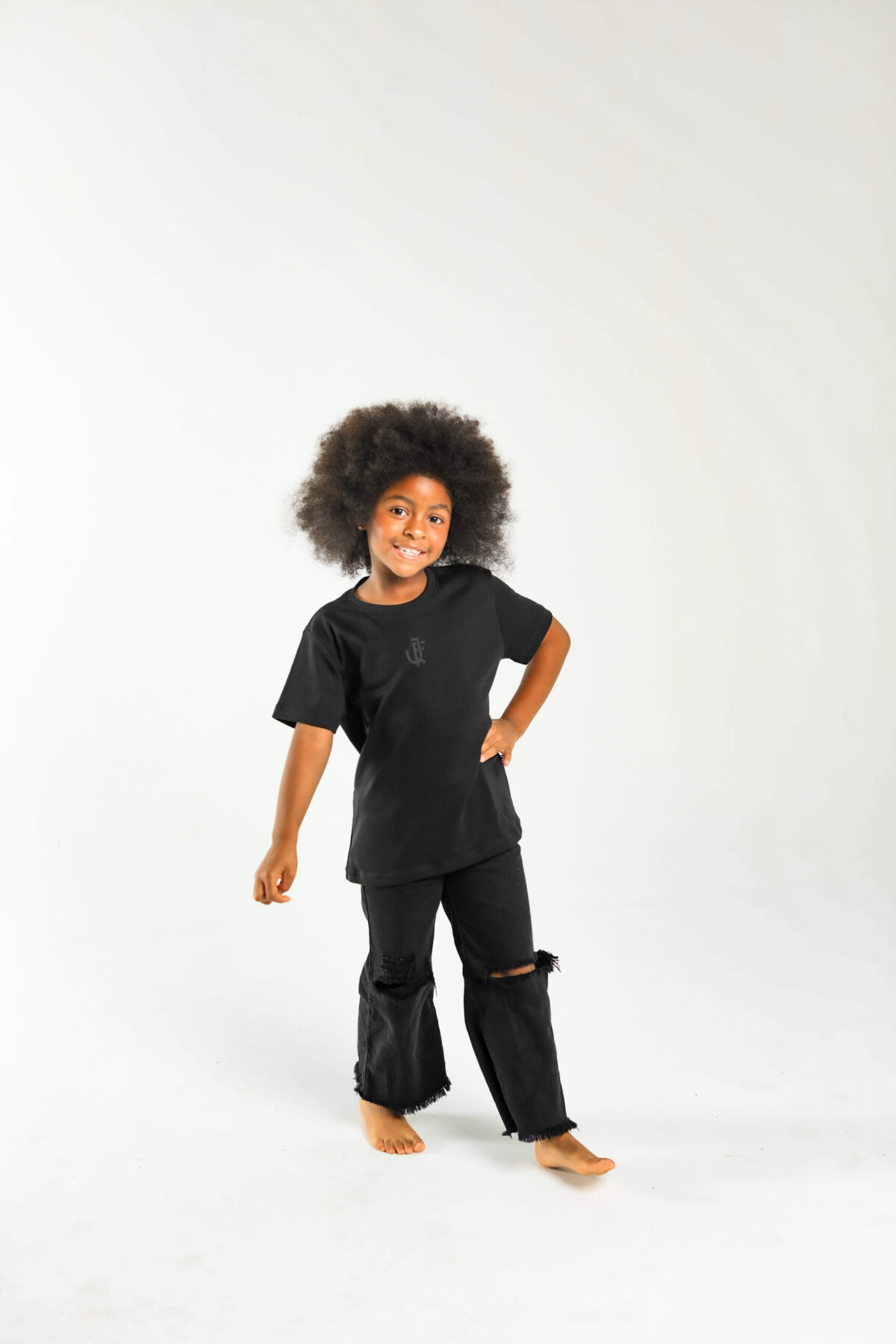 TSHIRT KIDS JFQ Black - Imagen 2