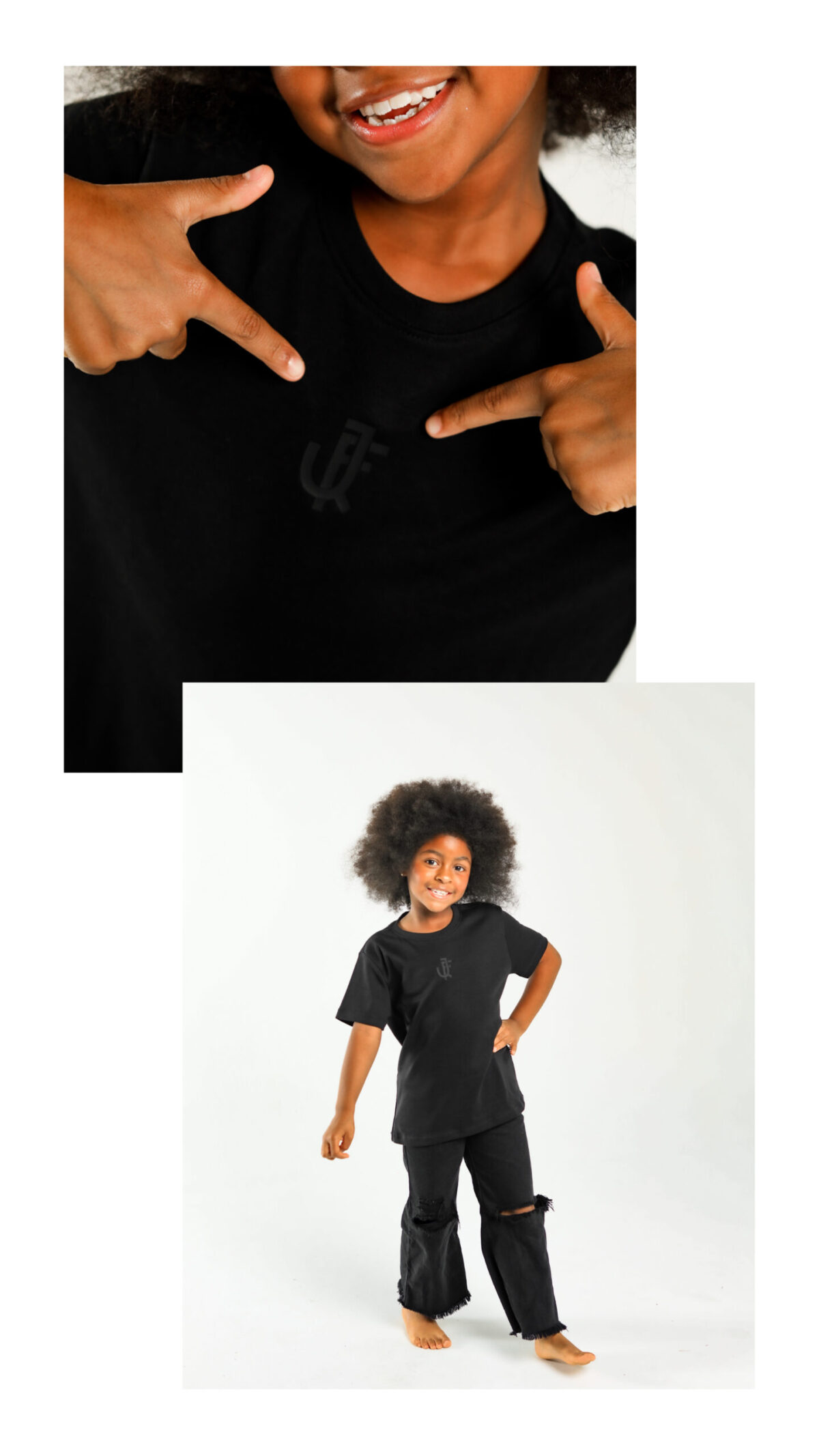 TSHIRT KIDS JFQ Black - Imagen 5