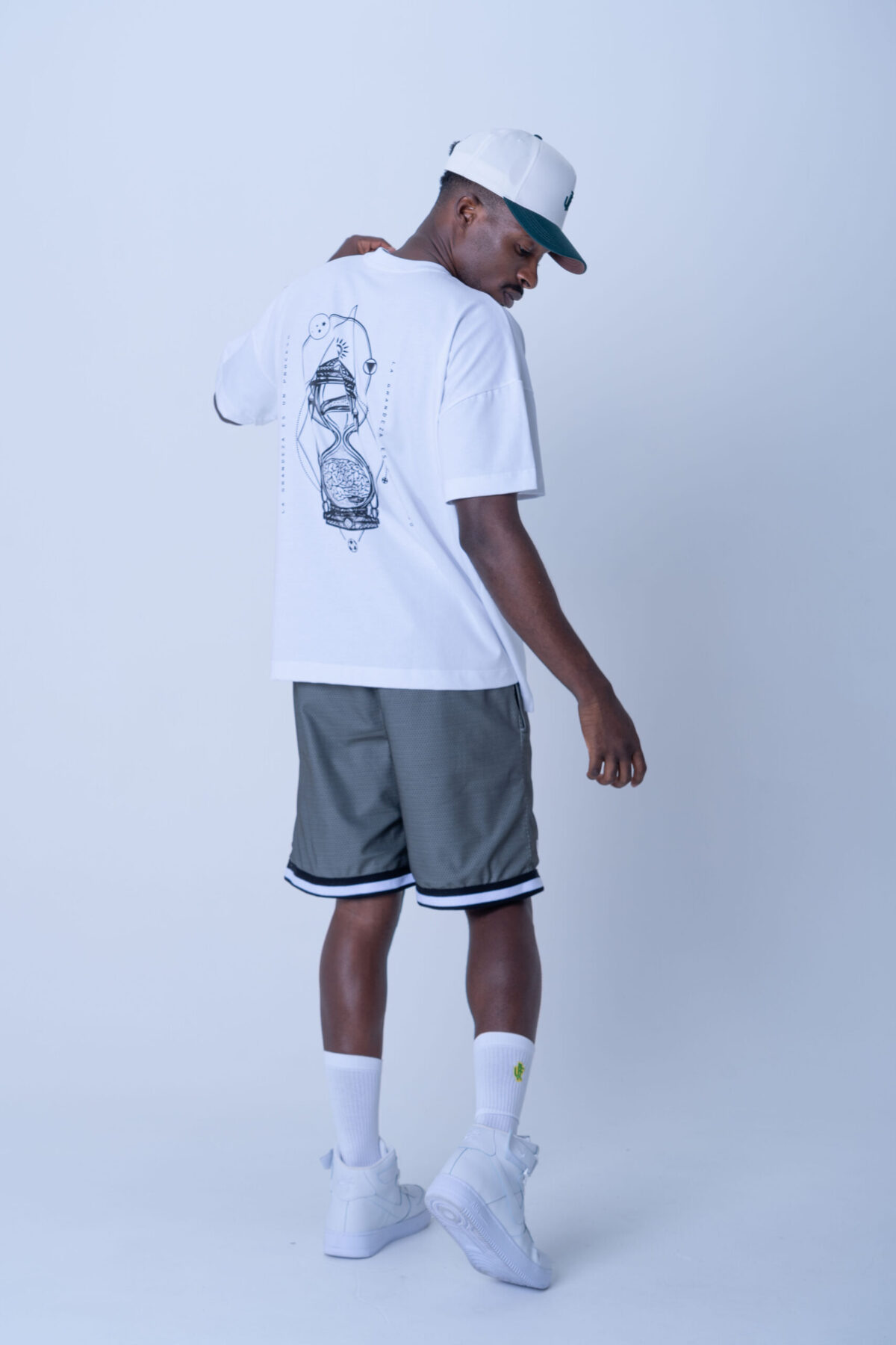 TSHIRT OVERSIZE DESIGNIO WHITE CLOCK